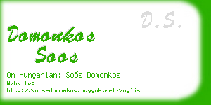 domonkos soos business card